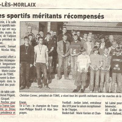 Le Telegramme Du 250511 Recompenses Oms 2011