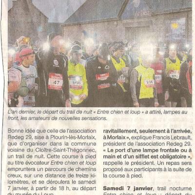 Entre Chien Et Loup 2012ouest France Du 07.01.12 Page Locale