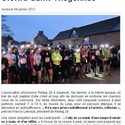 Entre Chien Et Loup Ouest France Du 06.01.12