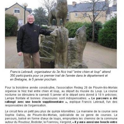 Entre Chien Et Loup Ouest France Du 26 12 2012