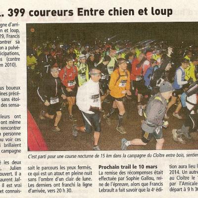 Entre Chien Et Loup Pages Locale Le Telegamme Du 07 01 2013